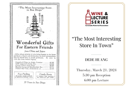 Wine & Lecture: “The Most Interesting Store In Town”: Quon Mane & San Diego’s Chinese-American Legacy featured image