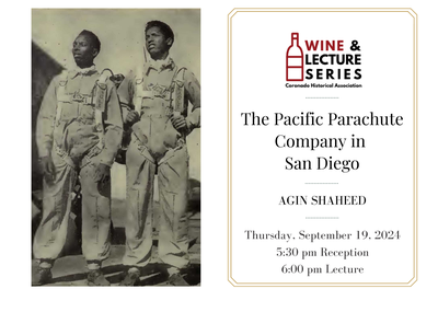 Wine & Lecture: Skydiving Entrepreneur H. "Skippy" Smith and the Pacific Parachute Company in San Diego