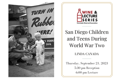 Wine & Lecture: San Diego Children and Teens During World War Two