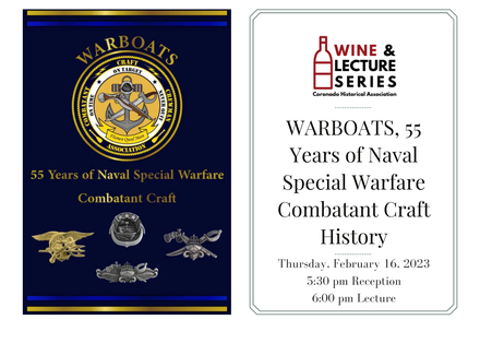 Wine & Lecture: WARBOATS, 55 Years of Naval Special Warfare featured image